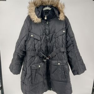 Coogi Black Long Hooded Parka Size 4X